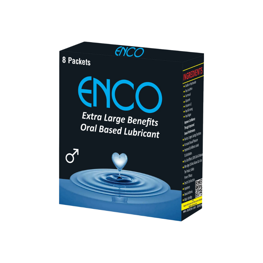 ENCO Oral Lubricant Powder – Extra Large Performance Boost (8 Sachets Pack)